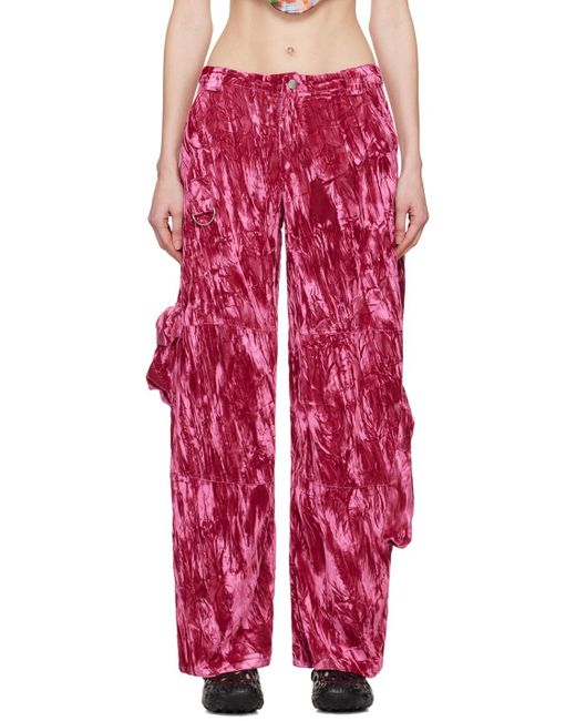 Collina Strada Red Lawn Cargo Pants