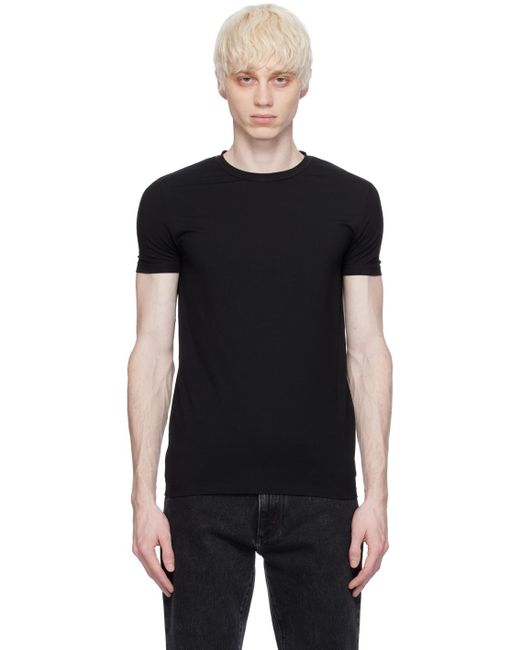 Zegna Black Round Neck T-shirt for men
