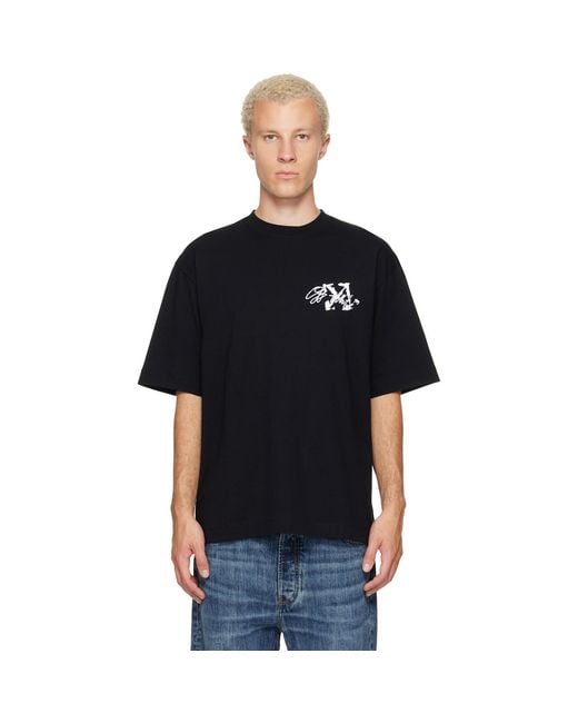 Off-White c/o Virgil Abloh Black Stroke 2 Arrow Skate T-Shirt for men