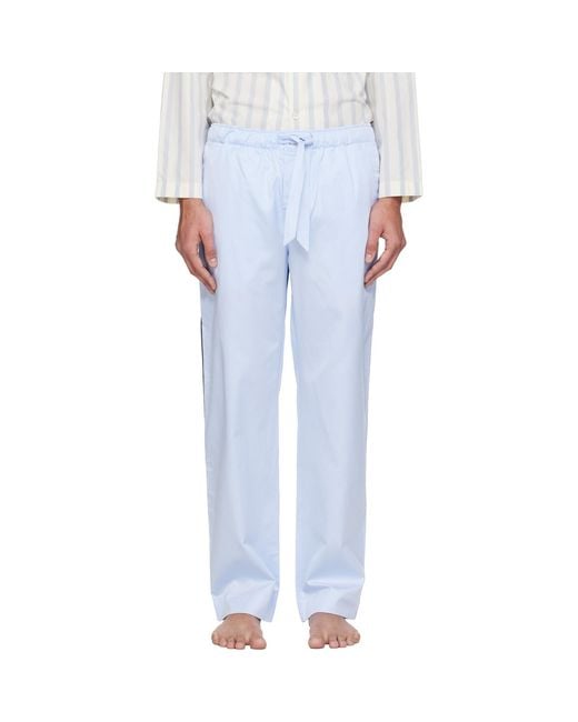 Tekla White Sateen Pyjama Pants for men