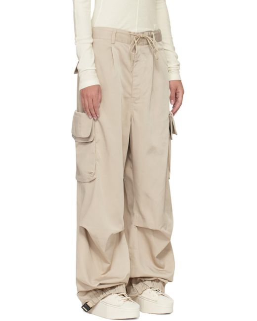 Pantalon cargo à cordon coulissant Y-3 en coloris Natural