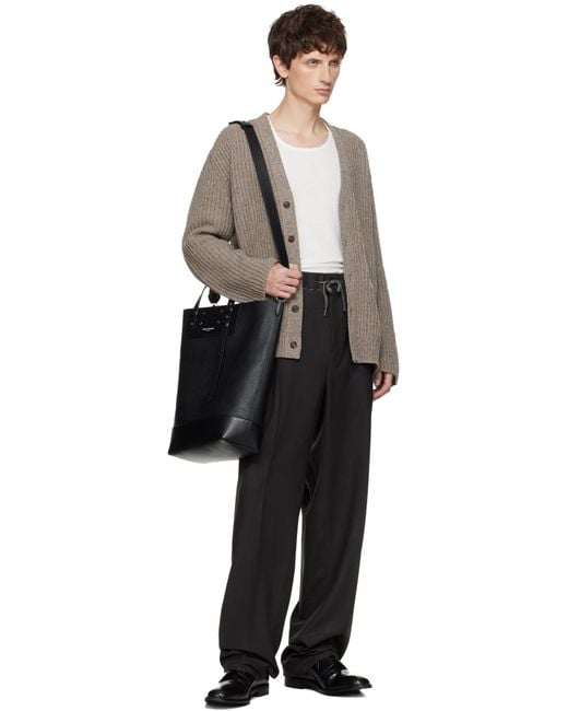 Maison Margiela Black Vertical Shopping Bag for men