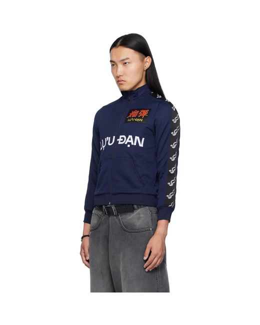 Lu'u Dan Blue Shrunken Track Jacket for men