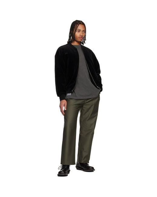 (w)taps Black Athletic Track Jacket for men