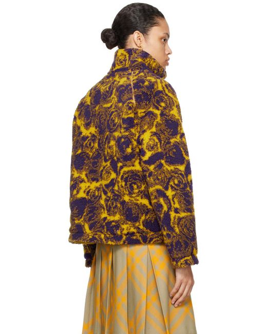 Burberry Multicolor Purple & Yellow Reversible Jacket