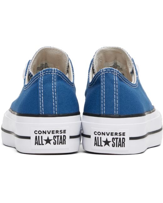 Converse Blue Chuck Taylor All Star Lift Platform Low Top Sneakers