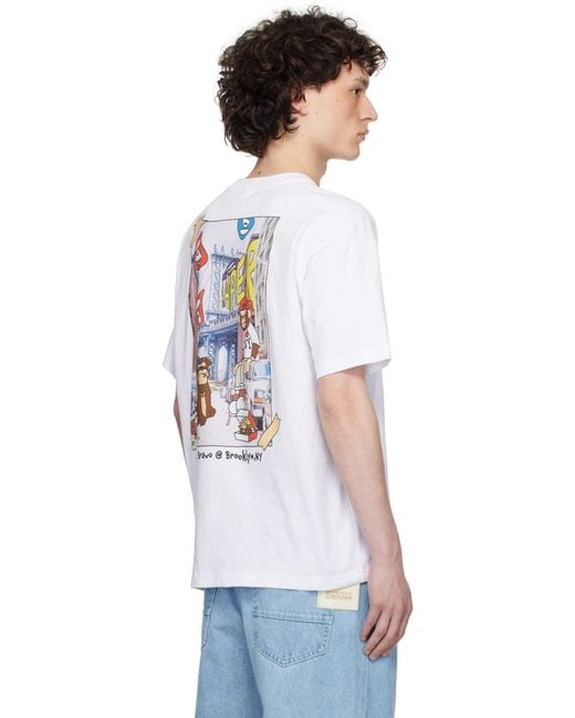 Aape By A Bathing Ape White 'Aaper' Graphic-Print Short Sleeve T-Shirt for men