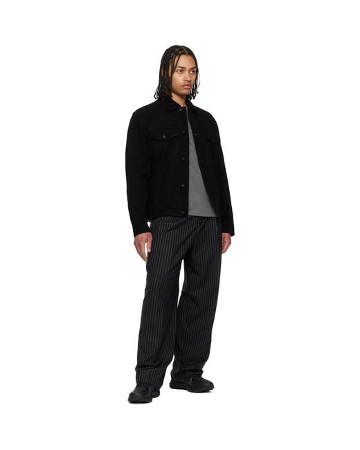 Boss Black Goatskin Suede Jacket for men