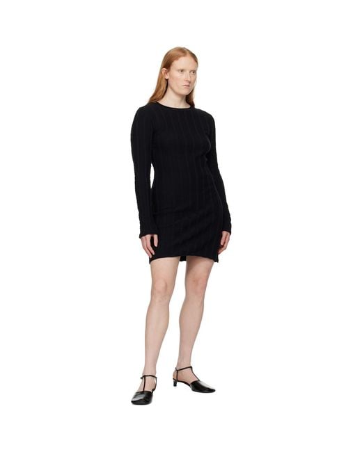 Filippa K Black Rolled Edge Minidress