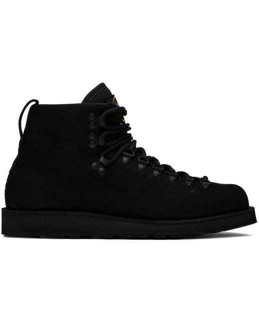 メンズ Stone Island ブラック S0204 ヌバックレザー ブーツ Black