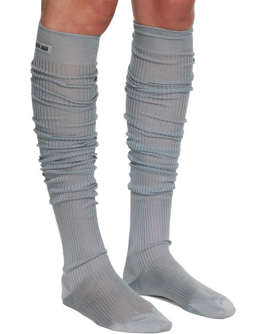 Miu Miu Multicolor Silk Ribbed Socks