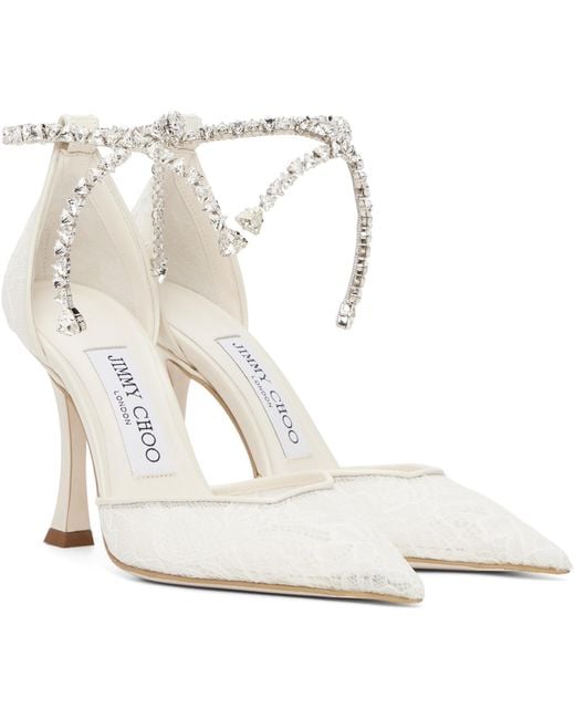 Jimmy Choo White Off- Stevie 100 Heels
