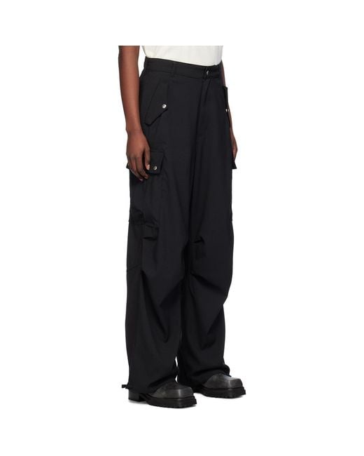 Rhude Black Cargo Pocket Trousers