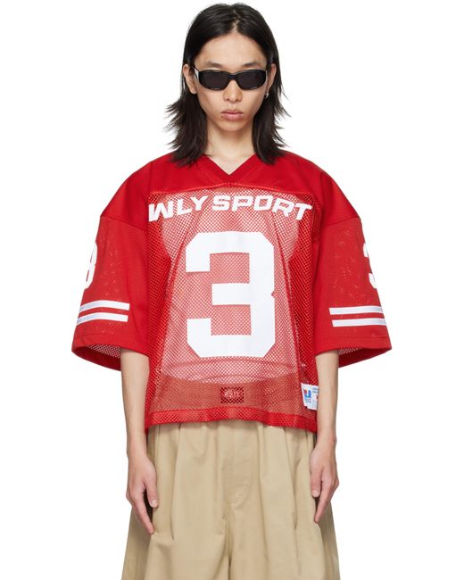 Willy Chavarria Red 'Willy' Football Jersey for men
