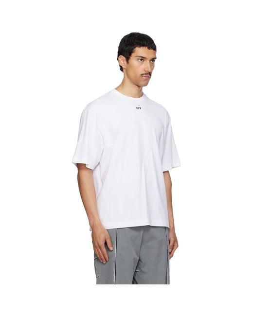 Off-White c/o Virgil Abloh White Rubbed Paint Arrow Skate T-Shirt for men
