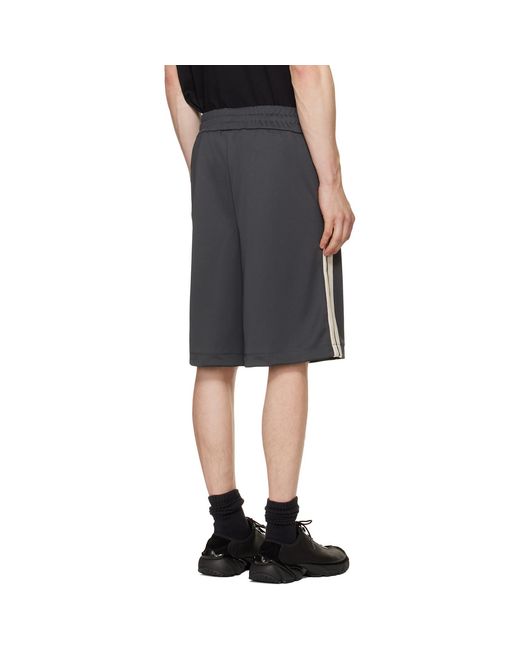 Palm Angels Black Classic Logo Track Shorts for men