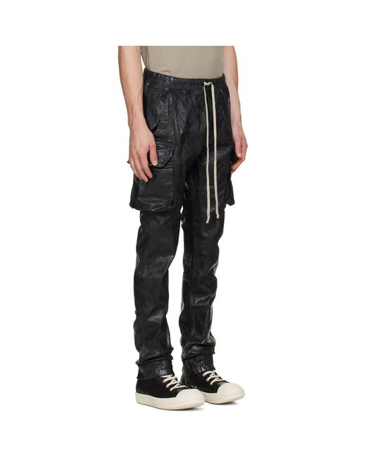 Rick Owens Black Tower Megacrust Mastodon Cut Cargo Pants for men
