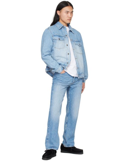 WOOD WOOD Blue Ivan Denim Jacket for men