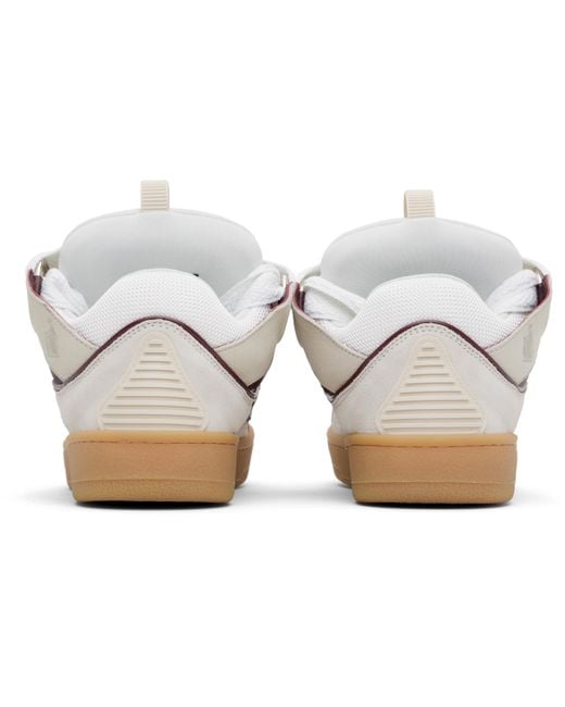 【関税込み】Lanvin SSENSE限定 ベージュ Curb レザースニーカー メンズ Lanvin Ssense限定 ベージュ Curb レザースニーカー