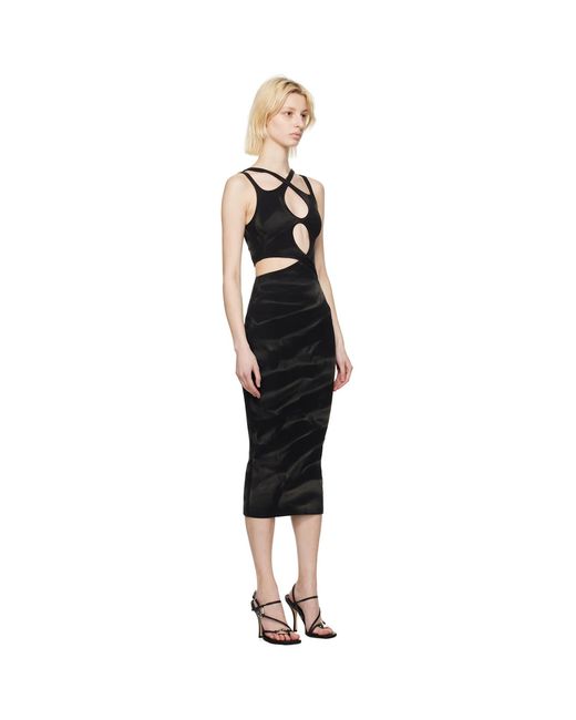 Dion Lee Black Interlink Midi Dress