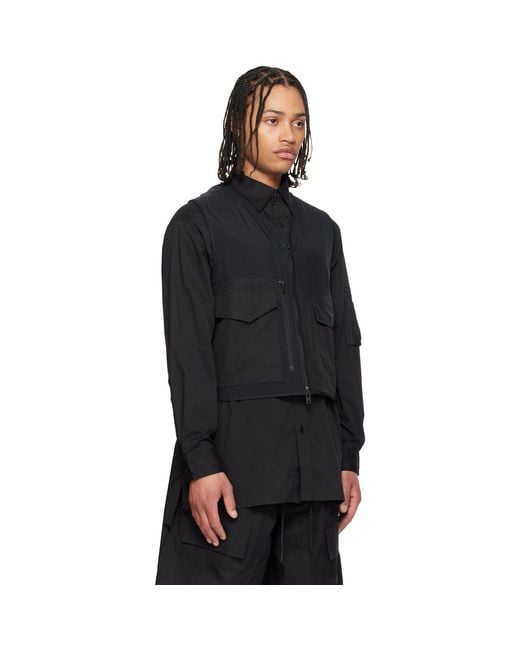Y-3 Black Tactical Utility Vest for men