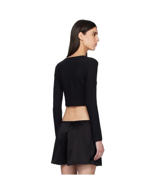 Leset Black Lauren Crop Ii Cardigan