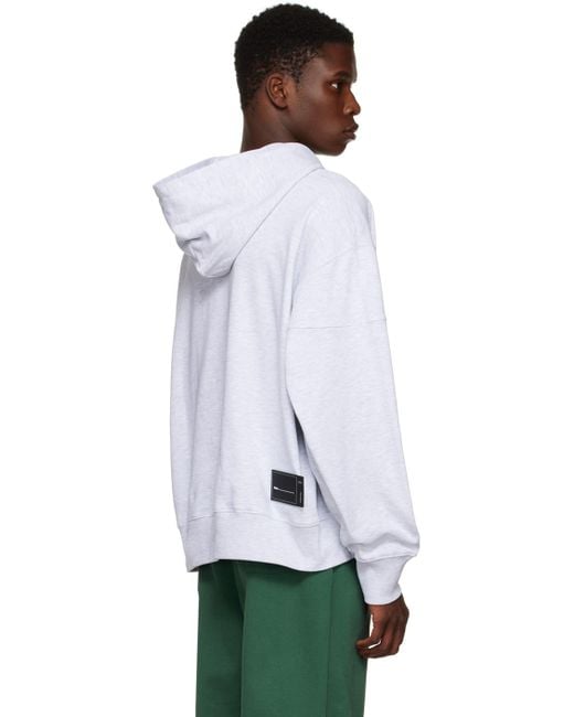 we11done White Raw Edge Hoodie for men
