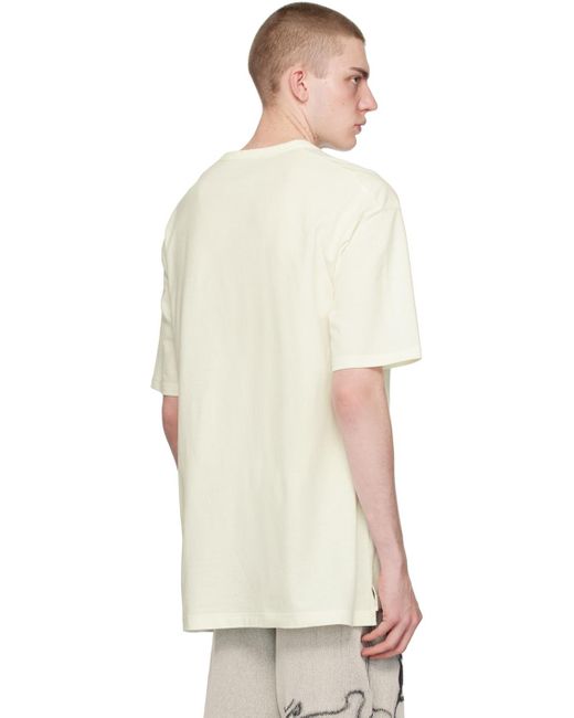 T-shirt blanc cassé à poche Y-3 pour homme en coloris White