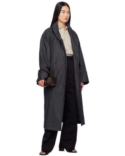 Lemaire Black Hooded Rain Coat