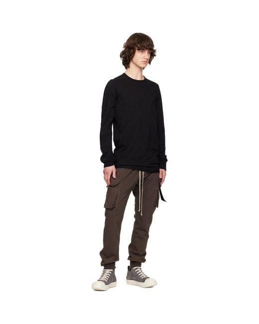 Rick Owens Black Temple Mastodon Cut Cargo Pants for men