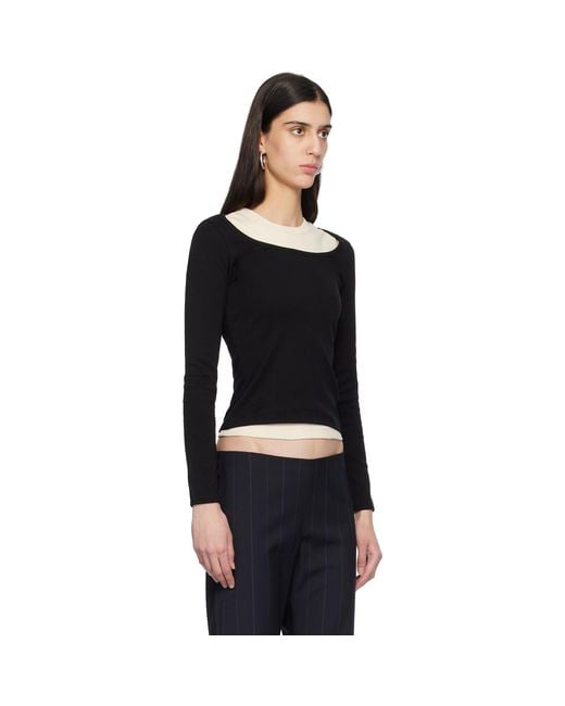 Flore Flore Black Longsleeve Fem T-Shirt