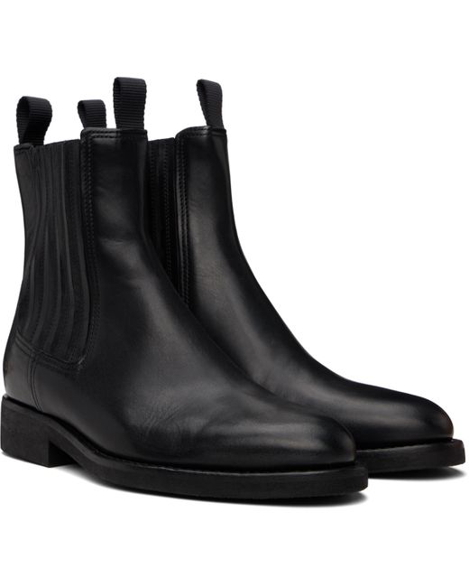 Golden Goose Deluxe Brand Black Leather Chelsea Boots for men