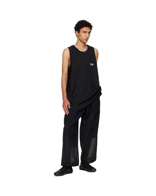 Y-3 Black Elegant Basketball Jersey Tank Top for men
