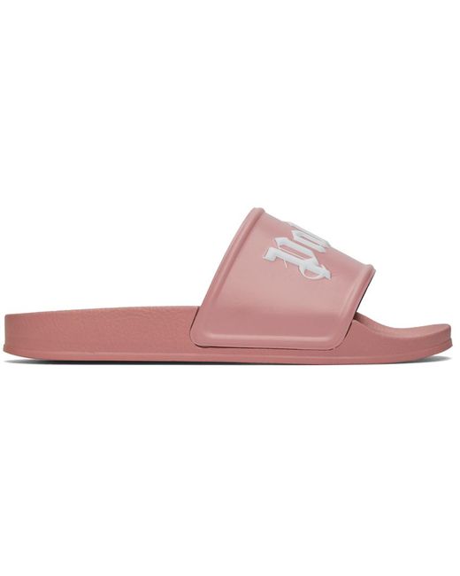 Palm Angels Rubber Pink Pool Slider Sandals | Lyst