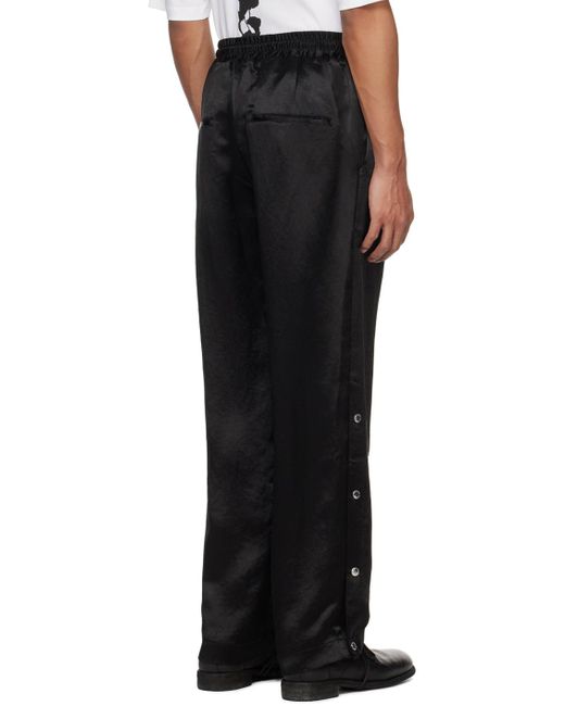 Song For The Mute Black Falling Flowers Track Pants for men