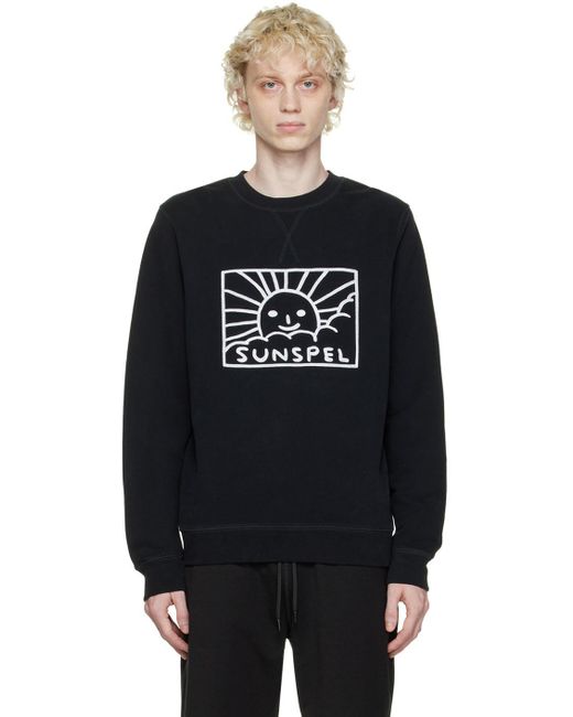 Sunspel Black Ssense Exclusive Embroide Sweatshirt for men