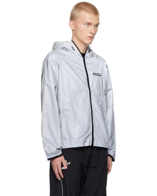PLACES+FACES Gray Reflective Windbreaker Jacket for men