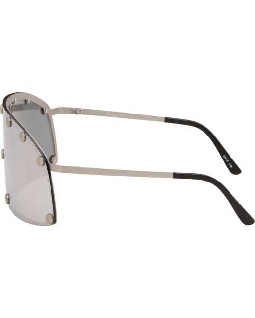 Rick Owens Gray Shielding Sunglasses