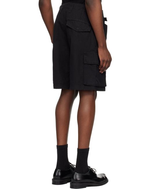Hope Black Dark Cargo Shorts for men