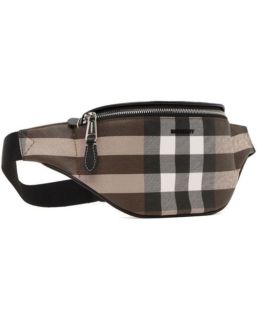 Burberry Black Brown Mini Cason Belt Bag for men