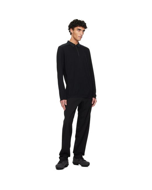 Veilance Black Frame Ls Polo for men