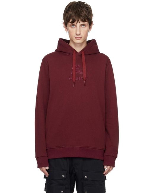 Red burberry hoodie mens hot sale