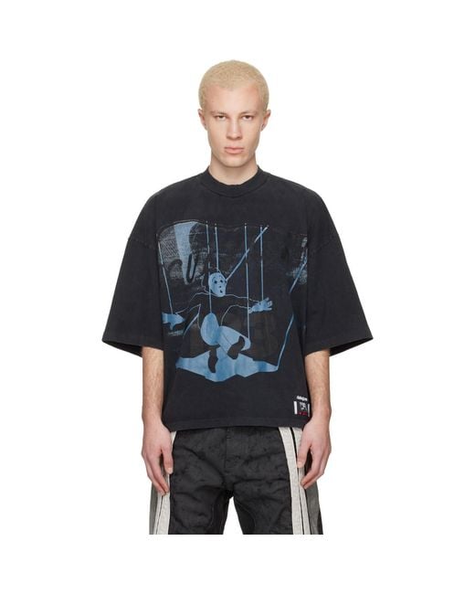 RIVINGTON roi Rebis Black Left Out Vintage T-Shirt for men