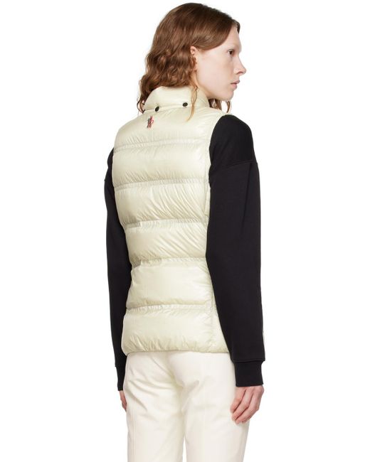 3 MONCLER GRENOBLE Natural Off-white Moye Down Vest