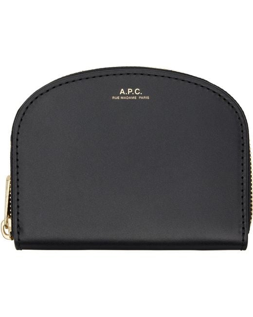 A.P.C. Black Demi-Lune Compact Wallet