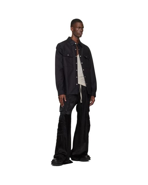 Rick Owens Black Temple Low Factory Pull On Boots for men