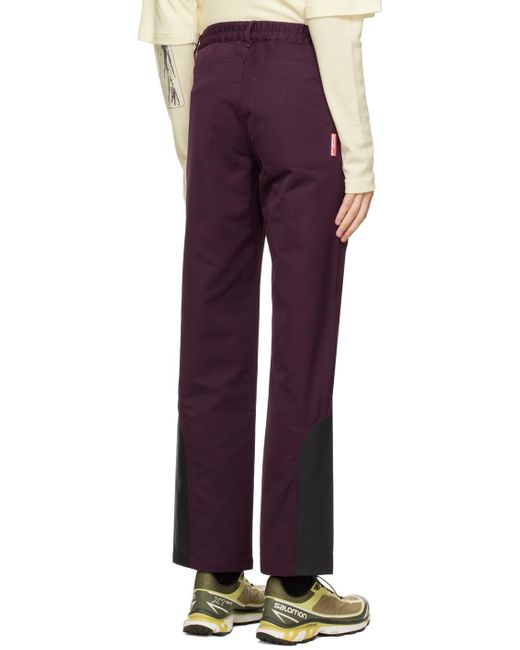 GR10K Purple Burgundy Processing Trousers for men