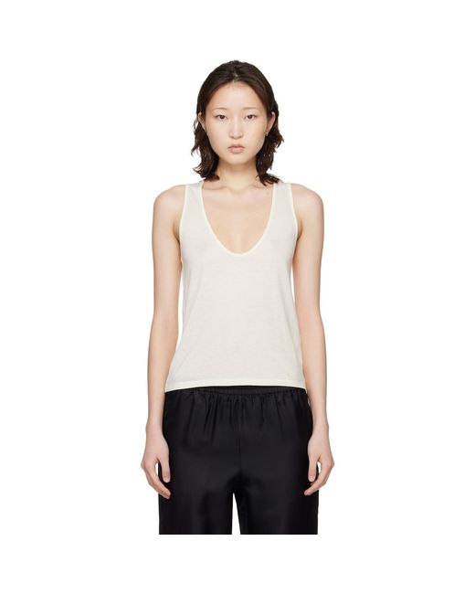 Loulou de Saison Black Albia Lds U Neck Tank Top