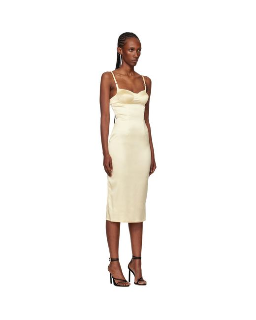 Mugler Black Lingerie Midi Dress