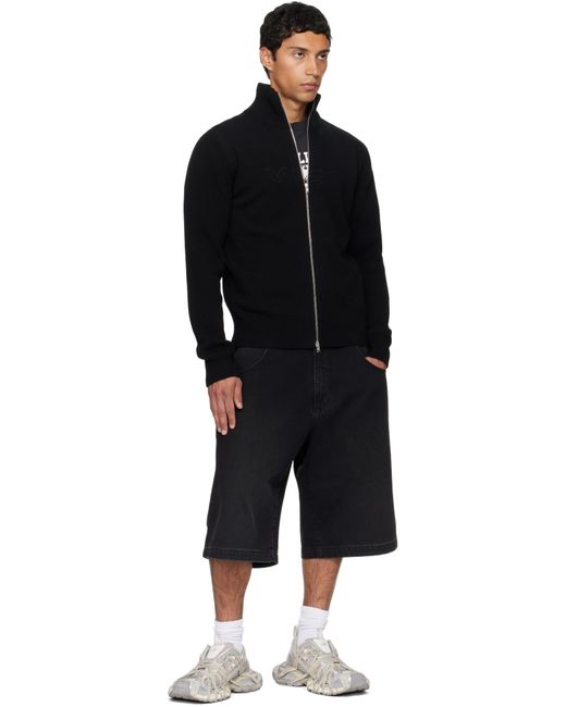 Vetements Black 'Vet' Zip-Up Sweater for men